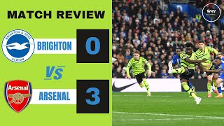 BRIGHTON 03 ARSENAL REVIEW  Arsenal Go Top in Style  Premier League [upl. by Selena]