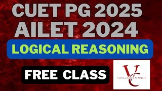 logical Reasoning CUET Pg AILET 2024 free Class dullbentrance freecuetpg cuetpg ailet2024 ailet [upl. by Aerdnas]