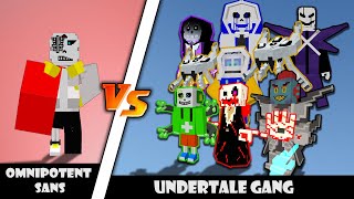 NEW OMNIPOTENT SANS vs UNDERTALE GANG  MINECRAFT  NEW SANS BOSS     EPIC BATTLE [upl. by Johiah864]