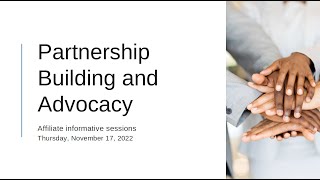 How to build partnerships for public health advocacy [upl. by Saeger806]