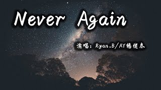 【動態歌詞】 Never Again—RyanBAY杨佬叁『停驻的阴影冲散在狂风暴雨里 对我给你的宽容总是有恃无恐』 [upl. by Natehc188]