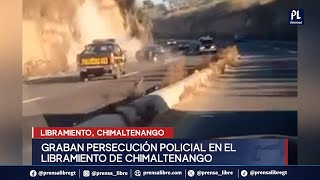 Persecusión terminó con un aparatoso accidente en el Libramiento de Chimaltenango [upl. by Dnomad]