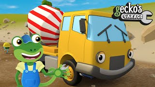 Learn Construction Truck Jobs  Geckos Garage  Educational Videos For Toddlers  Trucks For Kids [upl. by Eegnat]