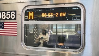 R160 M Train Announcements To 96th Street 2nd Avenue Via The Q Line [upl. by Gratianna]