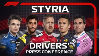 2020 Styrian Grand Prix PreRace Press Conference Highlights [upl. by Edgell]