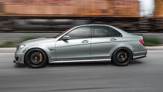 W204 C63 AMG Exhaust Acceleration Drive By Downshifts [upl. by Eibrab723]