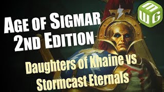 Daughters of Khaine vs Stormcast Eternals Age of Sigmar  War of the Realms Ep 67 [upl. by Elnukeda]