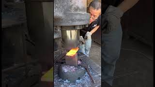 The process of forging a bone cutting knife with bearing steel by a blacksmith [upl. by Maisel]