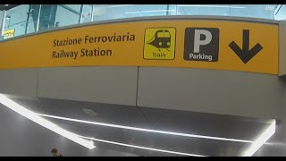 Walkthrough Landing at Rome–Fiumicino FCO to Leonardo Express Train to Termini [upl. by Nnire]