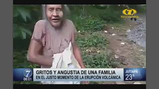 Familia graba impactante video del momento de la erupción [upl. by Middle]