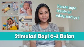 STIMULASI BAYI 03 BULAN I STIMULASI MOTORIK DAN SENSORIK [upl. by Malchus84]