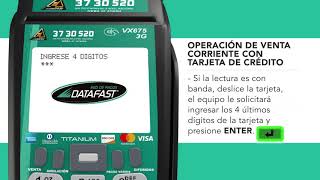 POS  Verifone  OPERACIÓN DE VENTA CORRIENTE CON TARJETA DE CRÉDITO [upl. by Aniuqaoj955]