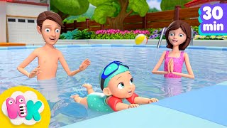 Swim like a little fish 🏊‍♂️ Swimming song for Kids  HeyKids Nursery Rhymes [upl. by Lluj]