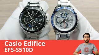 Ежедневные хронографы Edifice  Casio EFSS510D1A и Casio EFSS510D7B [upl. by Ierdna]