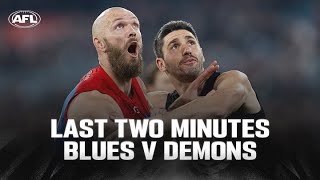 Last Two Minutes Carlton v Melbourne  Round 9 2024  AFL [upl. by Noled594]