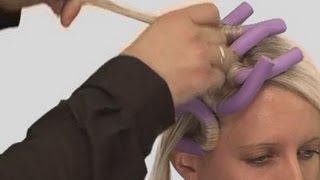 How To Velcro Rollers on Curly Hair  Wet to Dry Routine [upl. by Guildroy610]