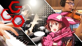 SLSMusic｜刀劍神域 GGO｜Ryuusei 流星  藍井艾露｜Piano amp Violin amp Drum Cover ft Drumstick 桿子 [upl. by Rehpotsyrhc453]