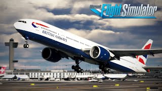 INSANE Realism  RTX4090  BA178 New York  London  PMDG 777300ER  Full Flight Review [upl. by Lupita490]