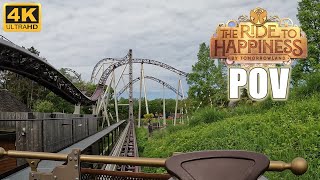 Ride to Happiness POV Front Row 4K 60FPS 2024 Plopsaland de Panne Mack Spinner  NonCopyright [upl. by Hanny]