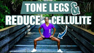 BEST Standing Exercises to TONE Legs amp REDUCE Cellulite [upl. by Alys43]