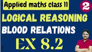 LOGICAL REASONING EX82  Lecture 1  Blood relations  Class 11 Applied Maths  Gaur Classes [upl. by Ahsinid]