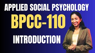 IGNOU മലയാളം APPLIED SOCIAL PSYCHOLOGY  BPCC110  Introduction [upl. by Yrellav]