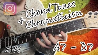 1 Minute Monday  Arpeggios  Chromaticism To Navigate A7  D7 [upl. by Ybroc223]