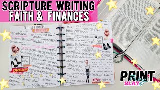 Scripture Writing With Me  Faith and Finances Week 2  Journaling My Faith [upl. by Karlie]