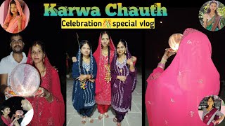 Karwa Chauth 🌙 Celebration🎊 🎉 special vlog 2024 Avinash koundal amp family [upl. by Adar721]