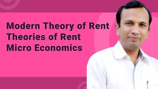 Modern theory of rent in Hindi  Rent theory  micro economics [upl. by Nitsirt377]