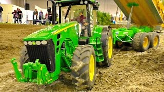 HUGE RC SCALE 18 TRACTOR JOHN DEERE 8530 WITH JOSKIN TRANSKTP 2755 LOADER IN MOTION [upl. by Maribelle348]