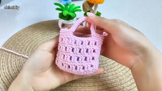 crochet mini pouch for beginners😍VERY EASY Crochet tips to share crochet diy handmade [upl. by Mendie]