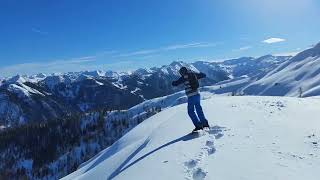 Offpiste Snowboard Ski near Absolut Park Flachauwinkl Austria [upl. by Sparrow]