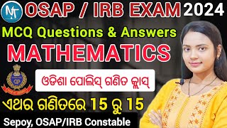 OSAP IRB math question and answer exam 2024 ll odisha police department recruitment exam math class [upl. by Drice]