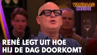 René legt op geheel eigen wijze uit hoe hij de dag doorkomt  VANDAAG INSIDE [upl. by Anear]