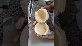 Asmr Peeling and Crocking coconut 🥥 asmr satisfying shortvedio [upl. by Erlinna908]