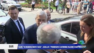 05 OTTOBRE 2024 BARI TAJANI SU MANOVRA NIENTE TASSE CASELLATI PREMIERATO E AUTONOMIA [upl. by Aerdna]