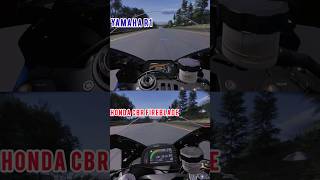 Yamaha R1 vs Honda CBR 1000 shorts rider [upl. by Marciano]