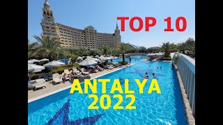 TOP 10 BEST 5 STAR ALL INCLUSIVE RESORT ANTALYA TURKEY 2022 [upl. by Eenwat]