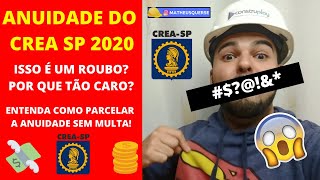 ANUIDADE DO CREA  COMO PARCELAR SEM MULTAS OU JUROS [upl. by Hannej]