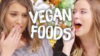 9 Vegan Foods Tasted For The First Time Cheat Day [upl. by Nomelihp635]