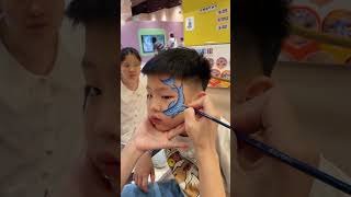 What so you say about the shark face painting facepainting facepaint colorful children [upl. by Eyks]