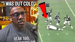 Shannon Sharpe amp Chad Johnson Relive Hits That Gave Them A Concussion Footage [upl. by Ydok317]