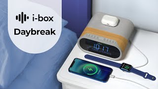 ibox Daybreak  Bedside Alarm Clock with DAB radio Bluetooth and Wireless Charging [upl. by Noral]