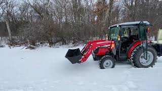 Massey Ferguson 1835m three range test through 56 inches of fresh snow [upl. by Latoye]