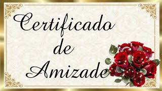 Certificado de Amizade para 2024 Contrato de Amizade para compartilhar melhores amigos [upl. by Ahsehyt]