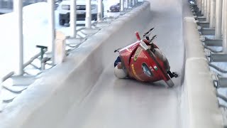 The Italian womens team makes their debut in bobsleigh [upl. by Acessej]