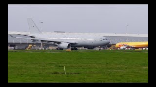 RAF Voyager ZZ337 Taxi and Takeoff from East Midlands Airport 22 March 2024 [upl. by Hgielac494]