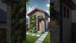 Elegant Vertical Garden amp Stone Cladding Design for Modern Homes home shorts [upl. by Janice]