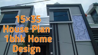 15×35 House Plan  1bhk Home Design  525sqft Planning  Kavirdev Home Tour home [upl. by Anomas]